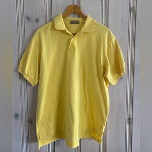 Lord & Taylor Yellow Short-Sleeve Polo